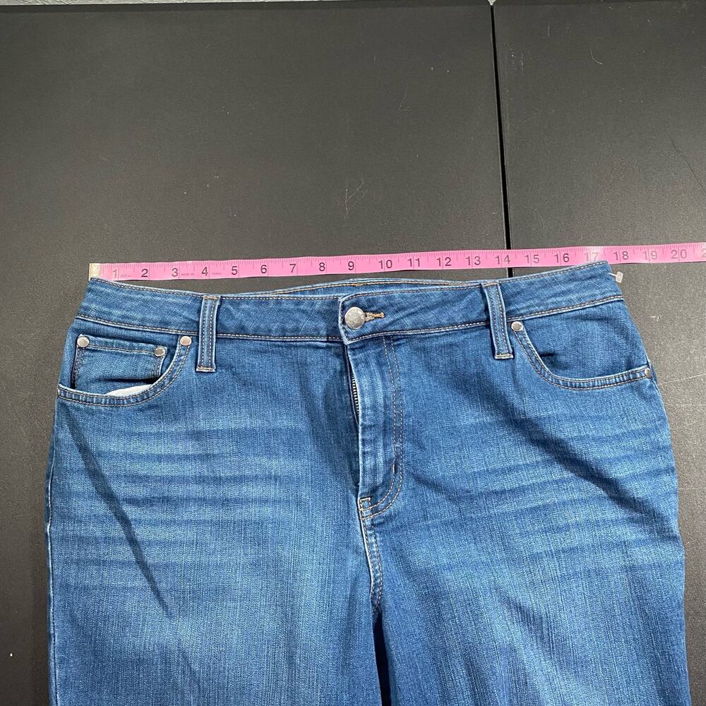 Nine West Womens 16 Jeans Bottoms Denim Blue Pants Whisker Skinny Plus Medium - Picture 5 of 6